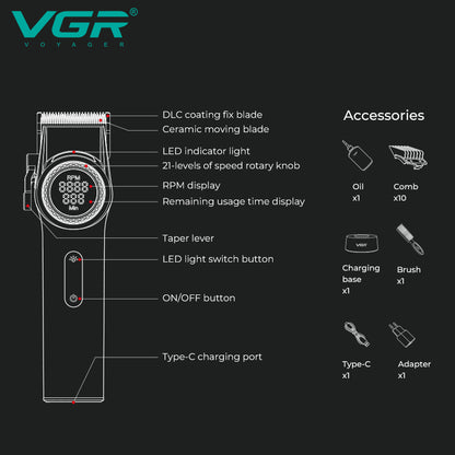 ماكينة قص الشعر المهنية للرجال VGR V-001